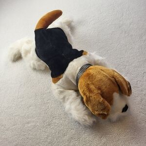 Toy Factory Plush Dog Toy with Black and Brown Coat Stuffie Plushie All Ages NWT